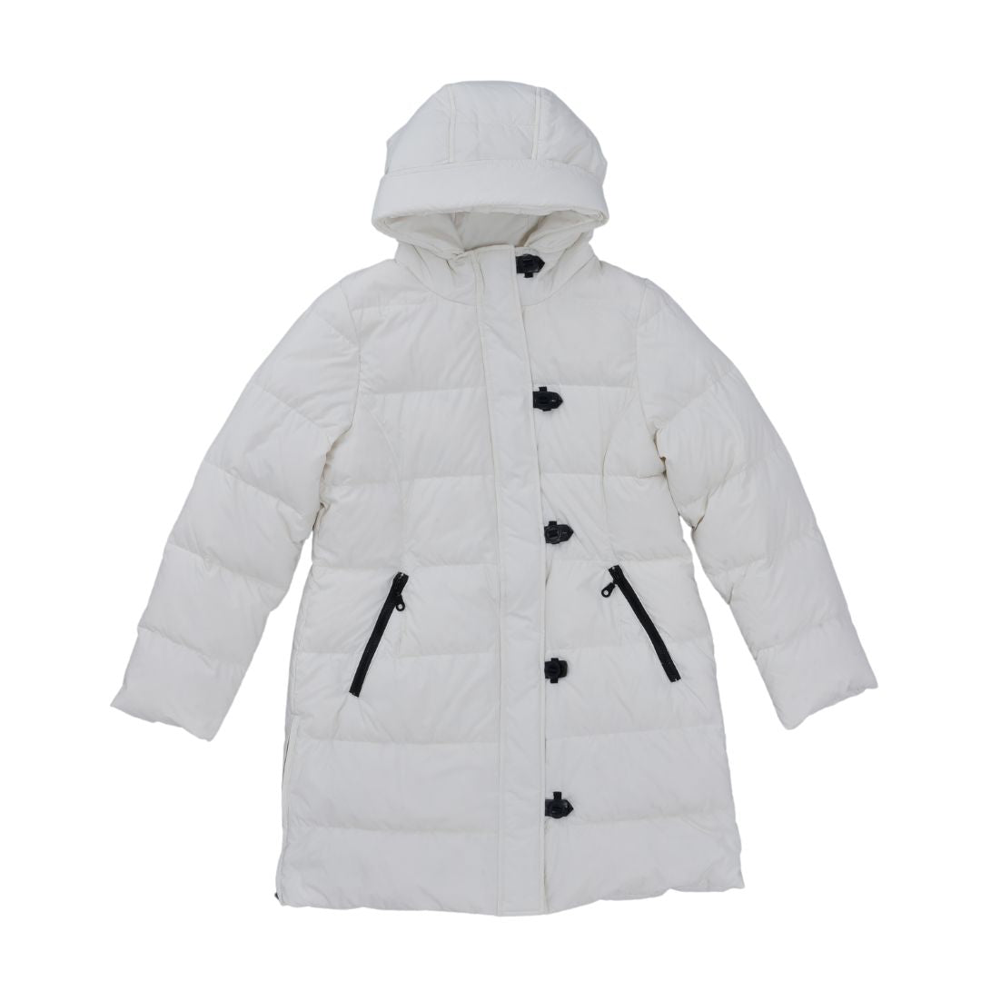 フード付きボタンダウンコート｜通販婦人服レディース