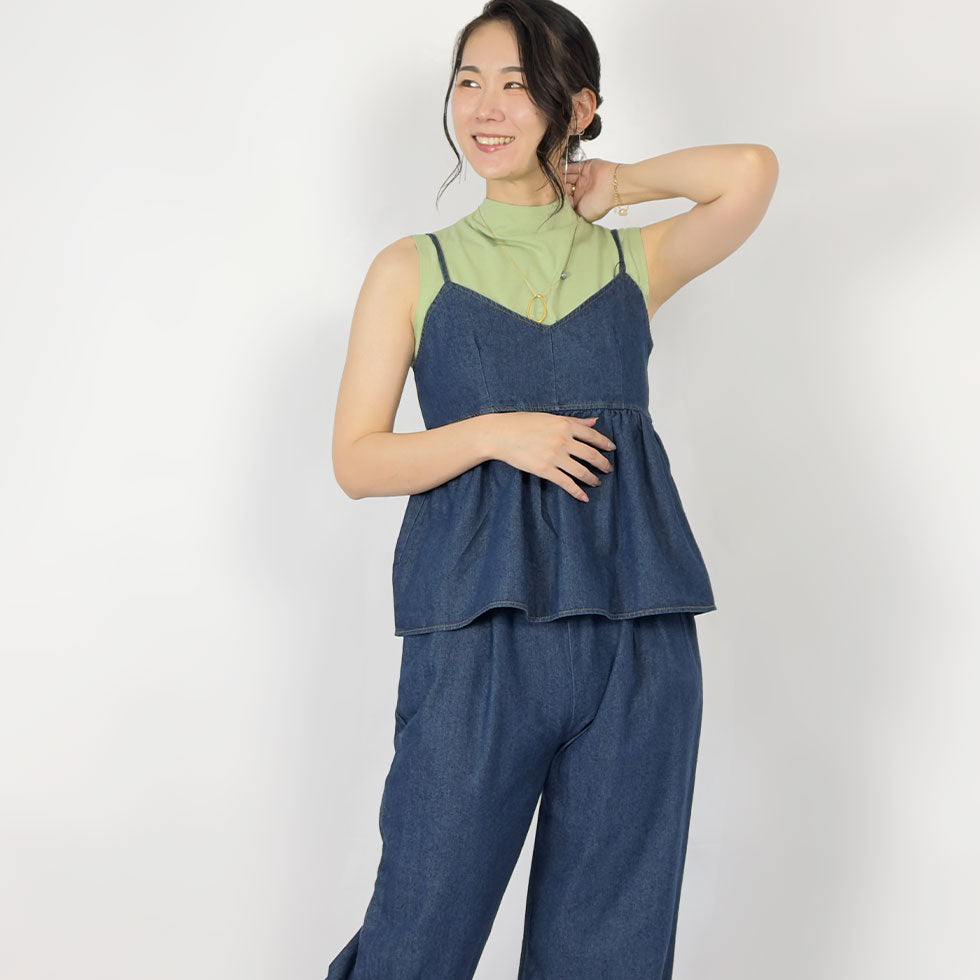 デニムセットアップ(ビスチェ&パンツ)
