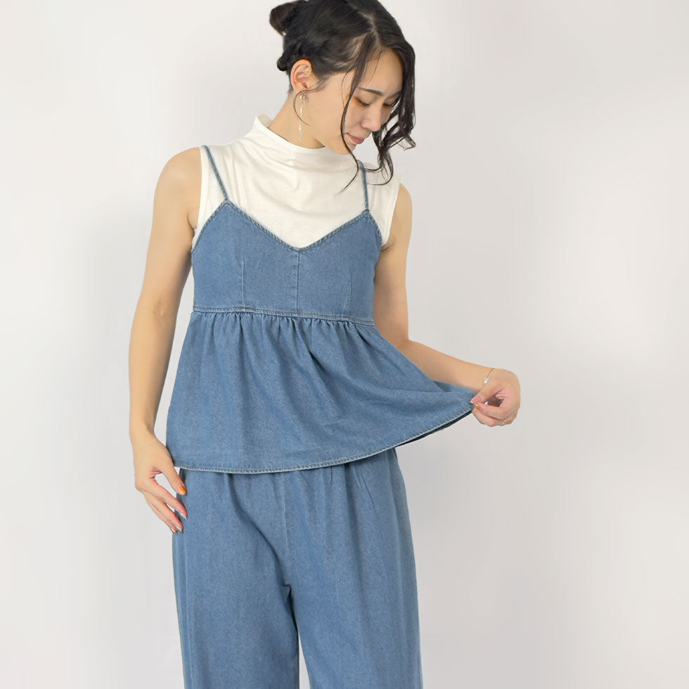 デニムセットアップ(ビスチェ&パンツ)