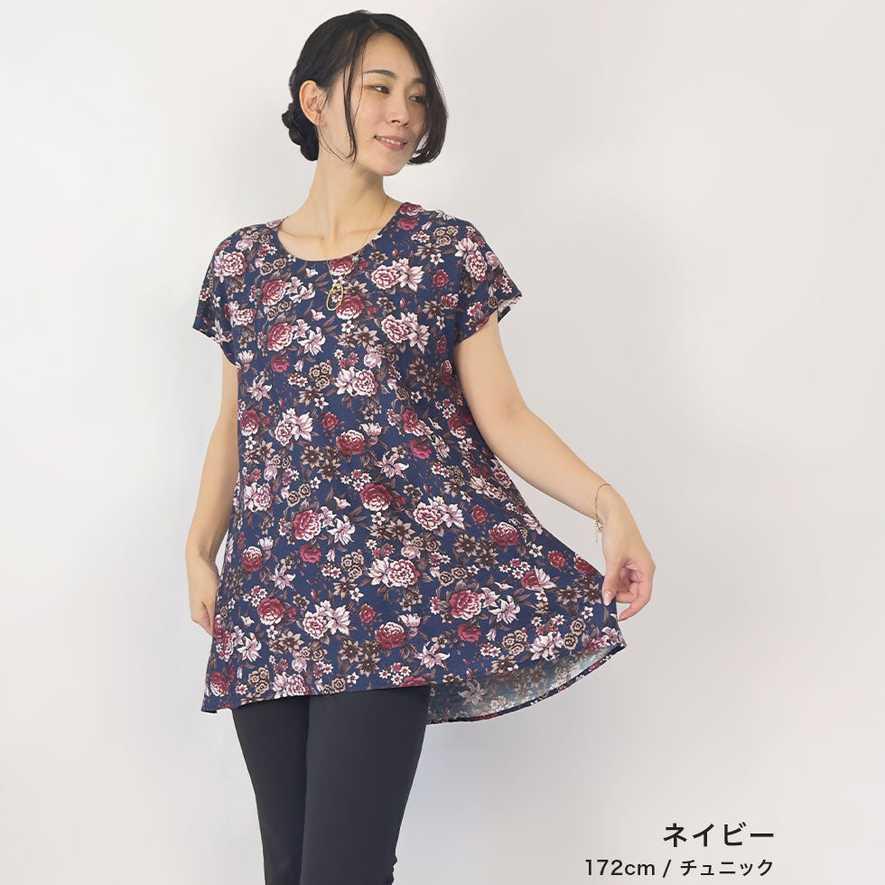 総花柄ワンピース(チュニック)
