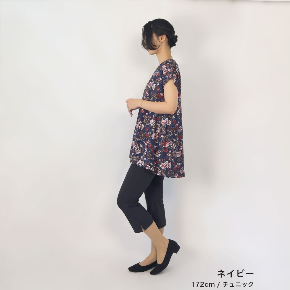 総花柄ワンピース(チュニック)