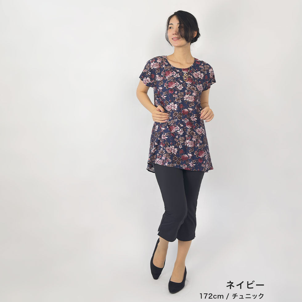 総花柄ワンピース(チュニック)