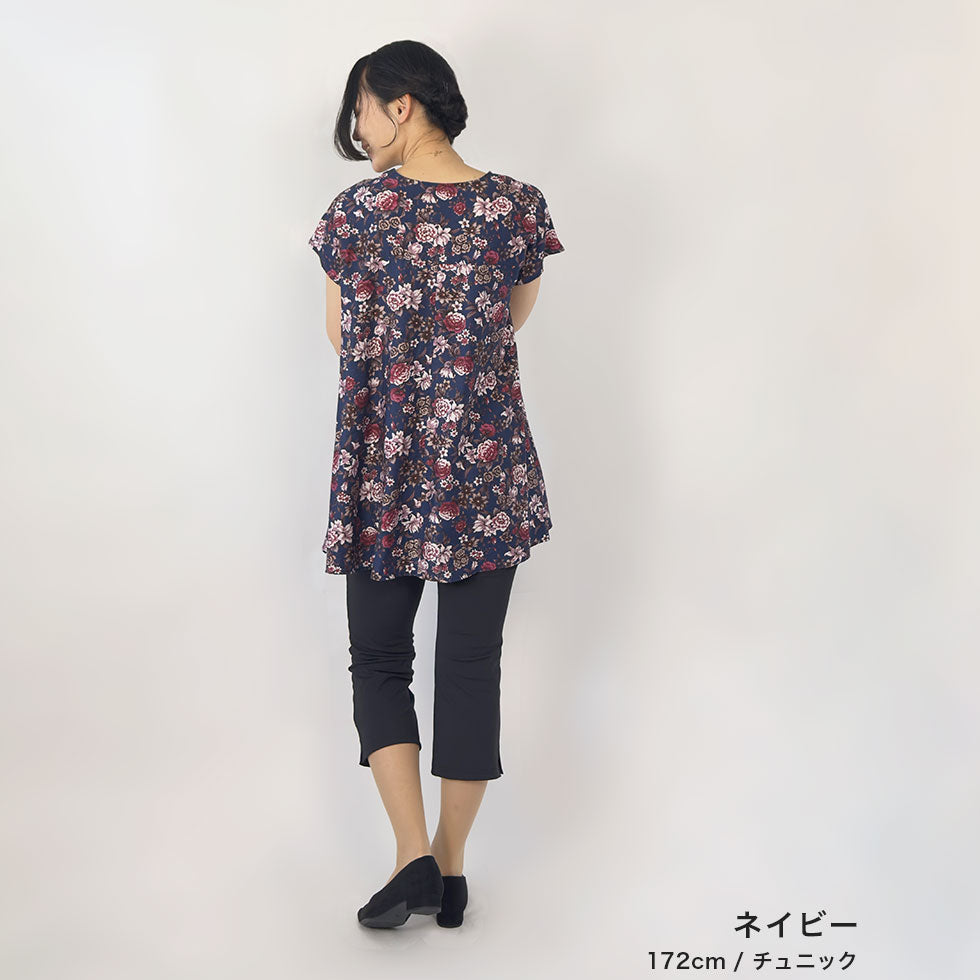 総花柄ワンピース(チュニック)