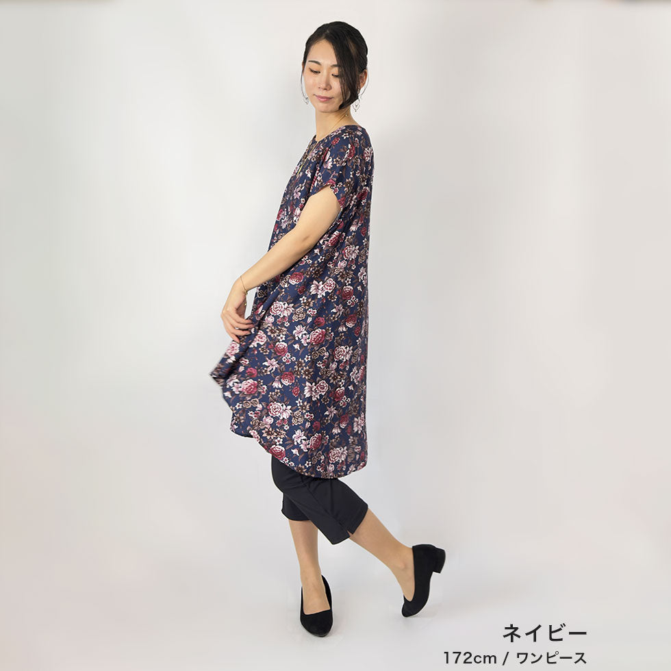 総花柄ワンピース(チュニック)
