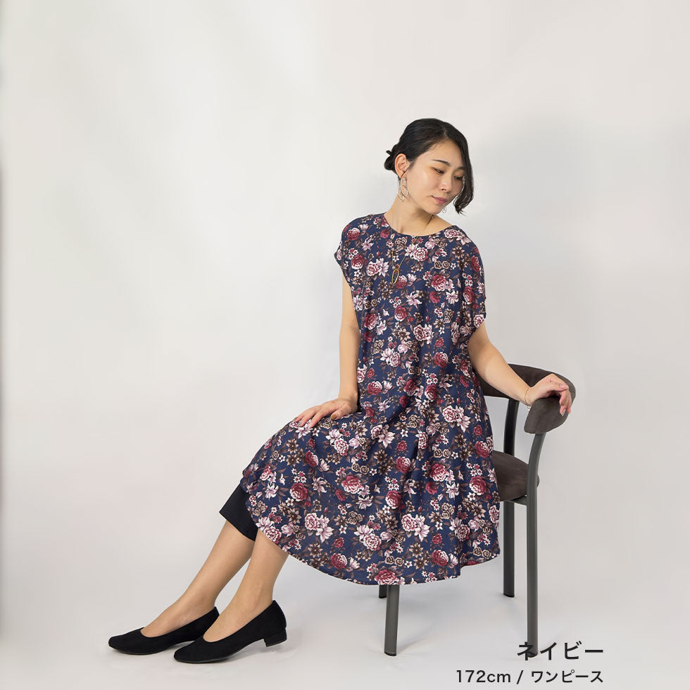 総花柄ワンピース(チュニック)