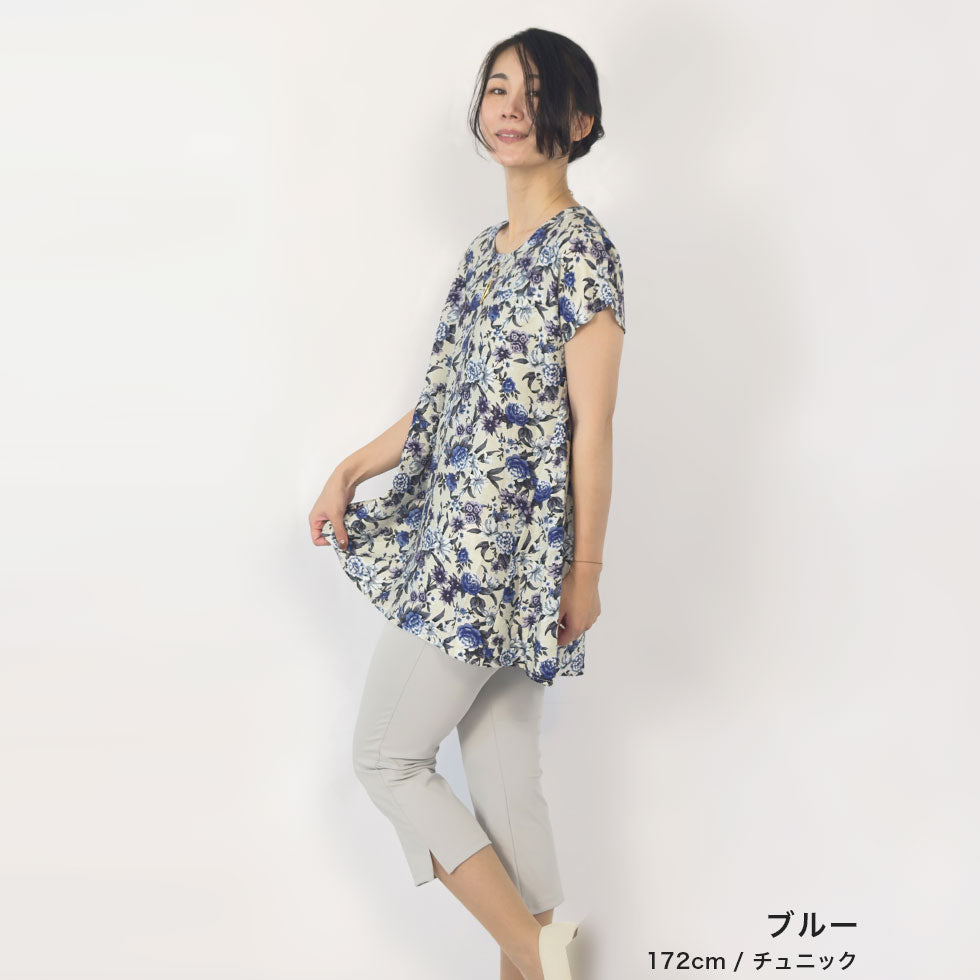 総花柄ワンピース(チュニック)