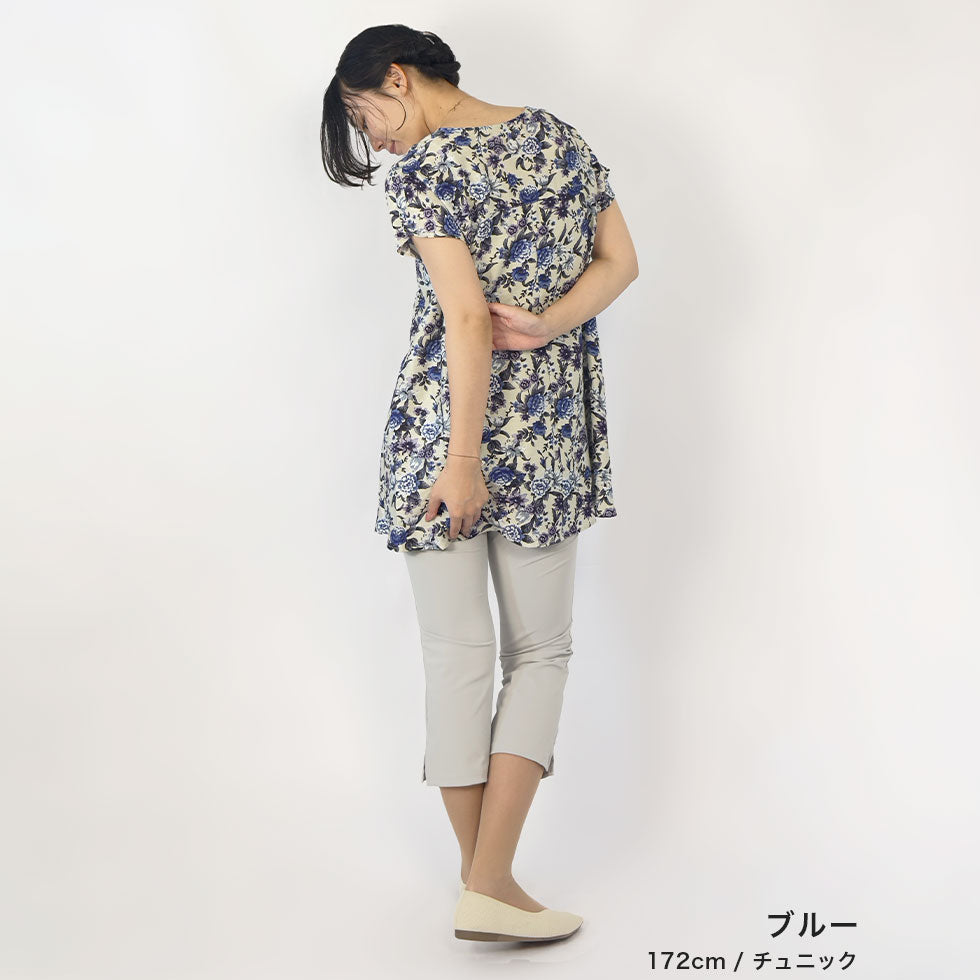 総花柄ワンピース(チュニック)