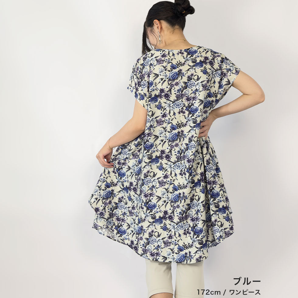 総花柄ワンピース(チュニック)
