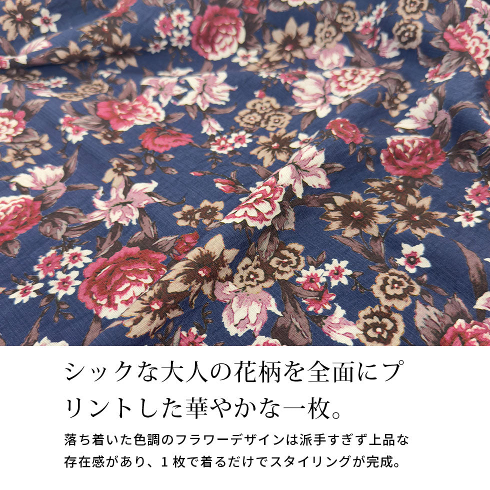 総花柄ワンピース(チュニック)