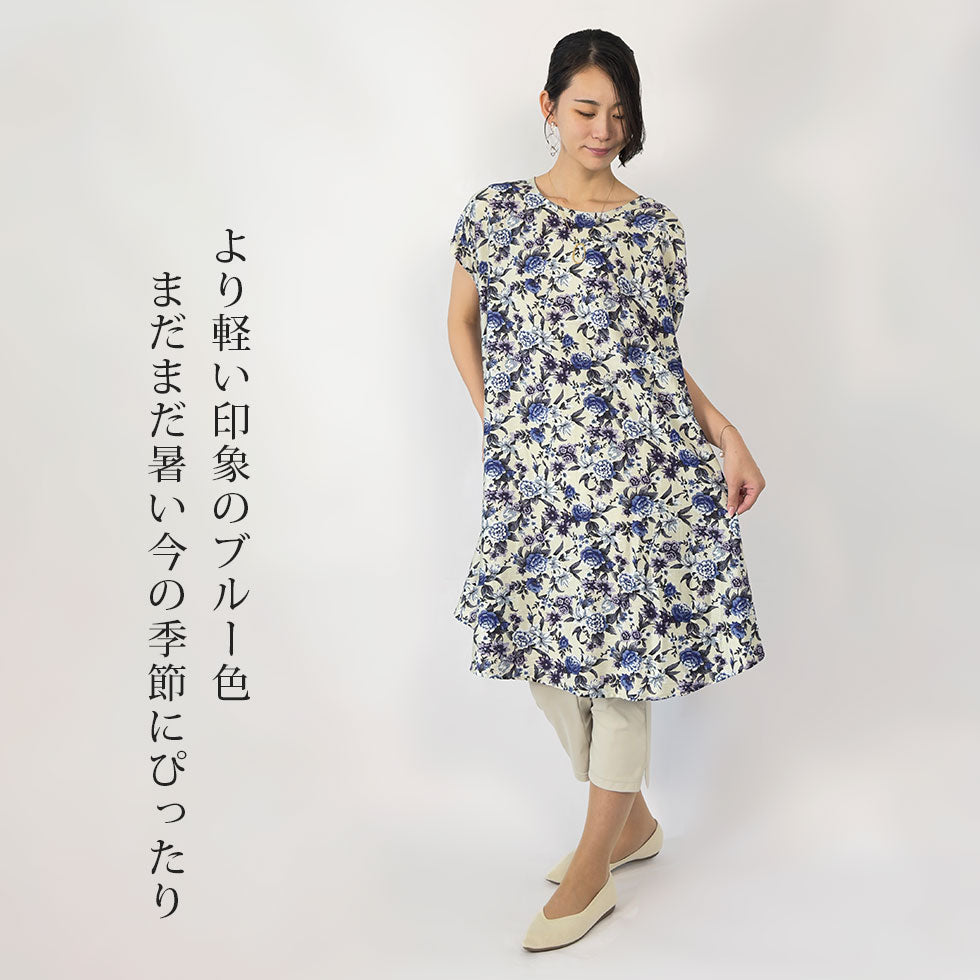 総花柄ワンピース(チュニック)
