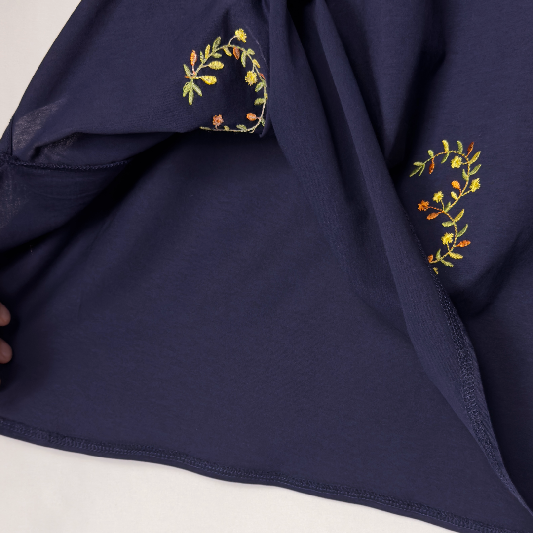 リーフナンバー刺繍柄チュニック