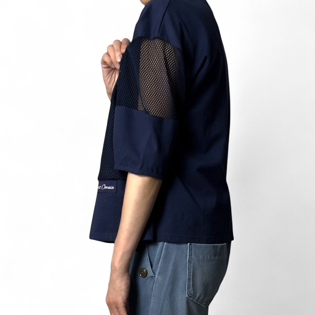 メッシュ切替デザインTシャツ