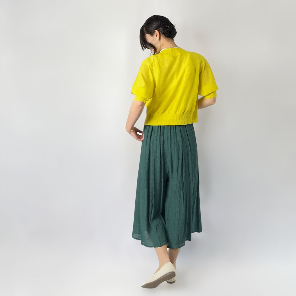 ラグランリラックスフィットショート丈シアーカーディガン