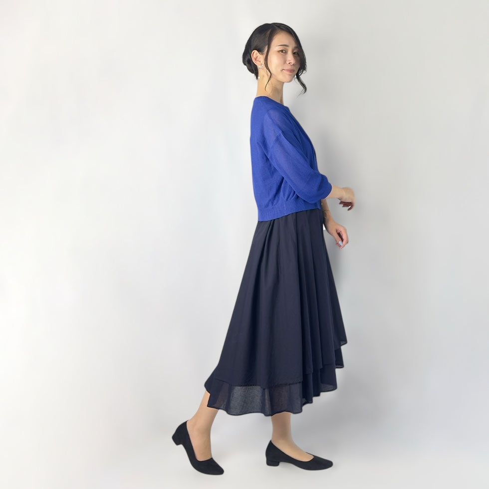 フロントジップシアーカーディガン