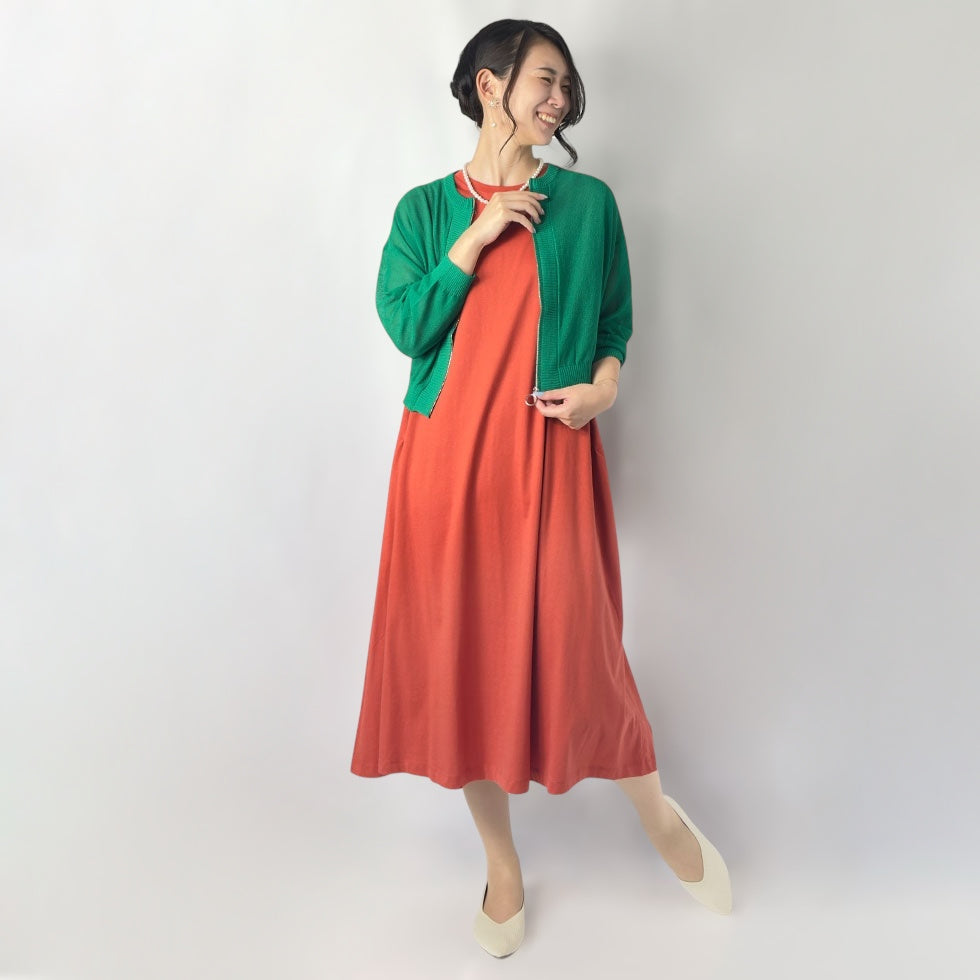 フロントジップシアーカーディガン