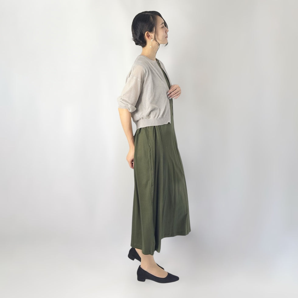 フロントジップシアーカーディガン