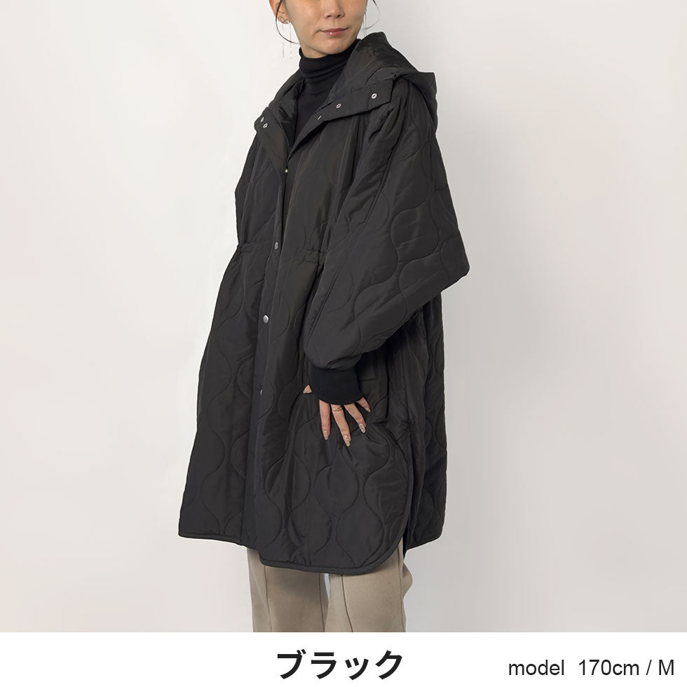 ラグランオーバーサイズキルティングコート