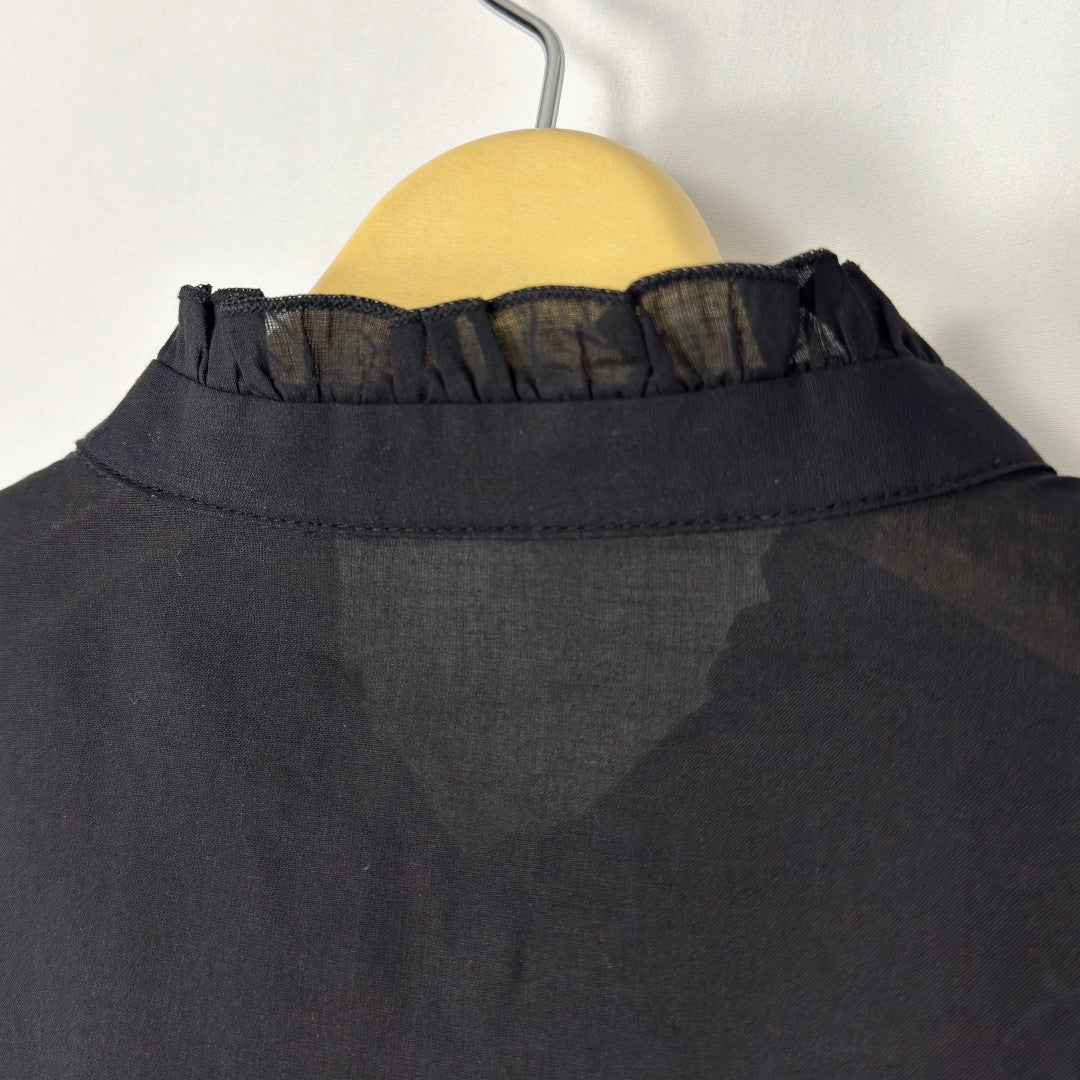 蔦柄刺繍コットンブラウス