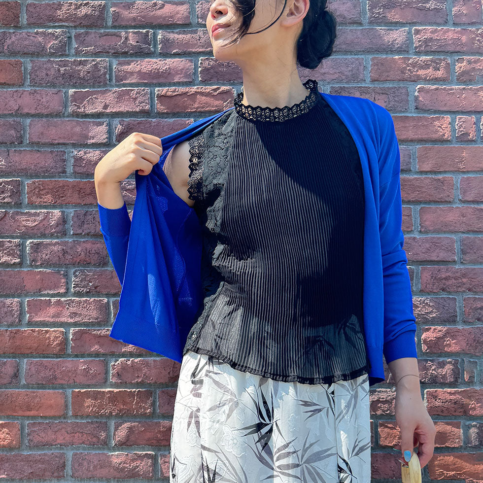 フロントプリーツサマーレースベスト
