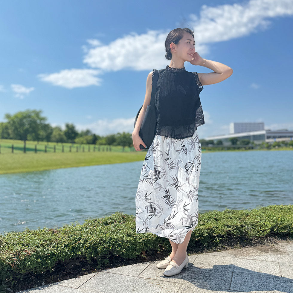 フロントプリーツサマーレースベスト