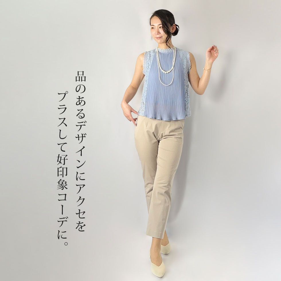 フロントプリーツサマーレースベスト