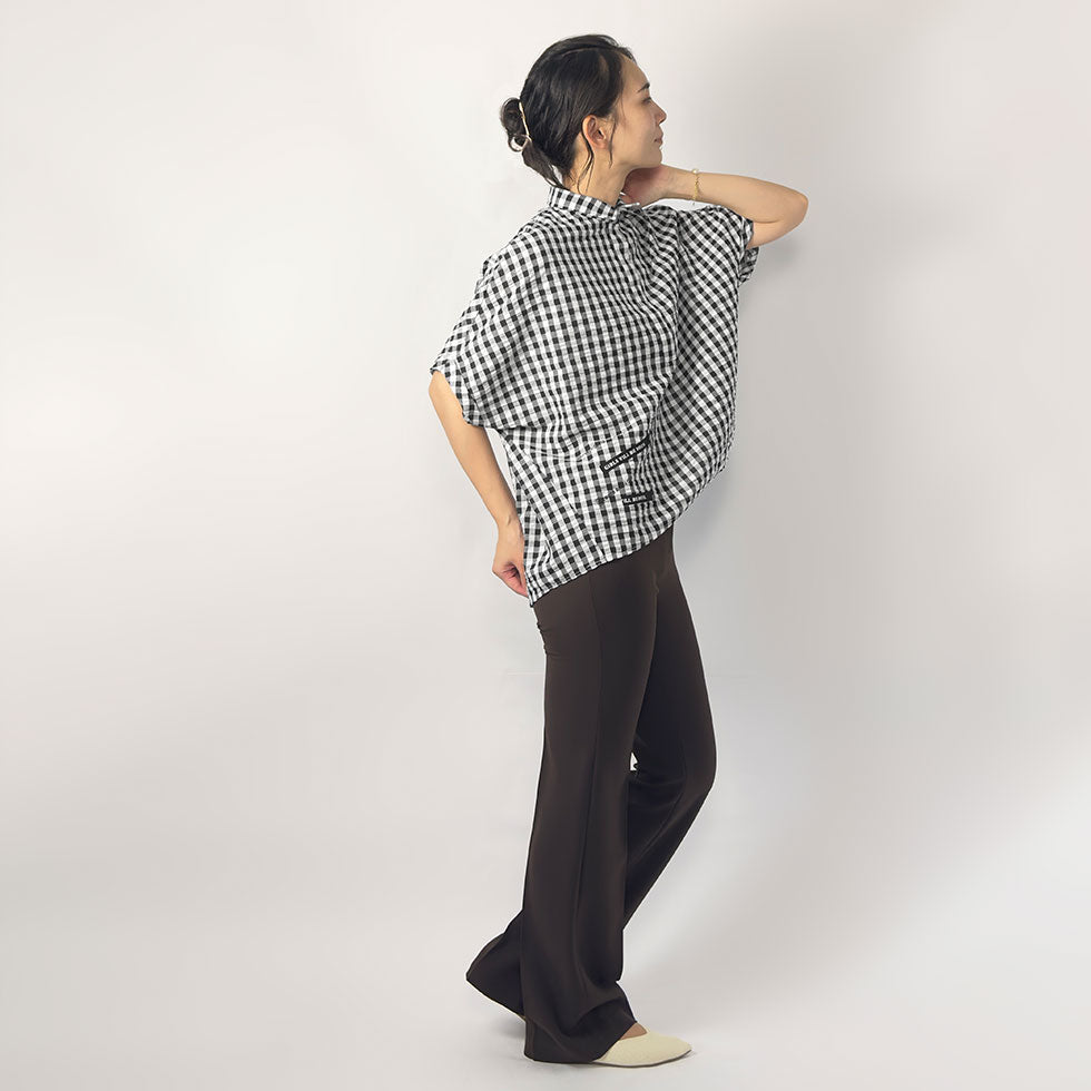 飾りテープ使いラグランビッグシルエットチュニック