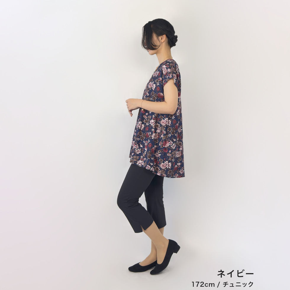 総花柄ワンピース(チュニック) – PUR MODE