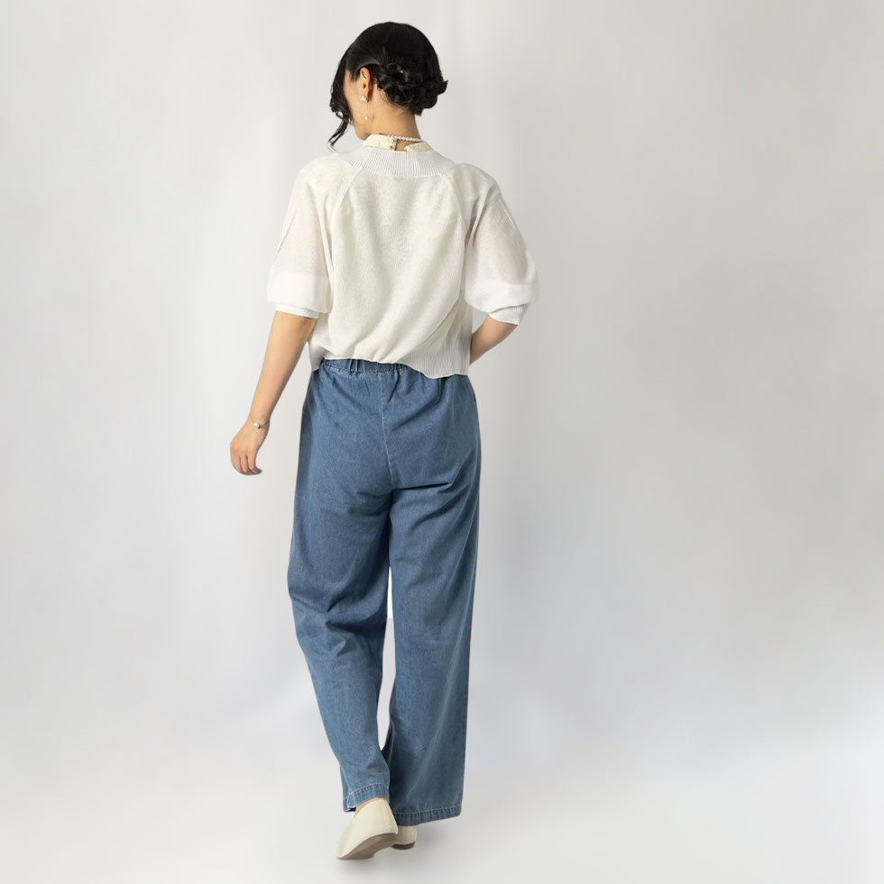 ラグランリラックスフィットショート丈シアーカーディガン（30％OFF）