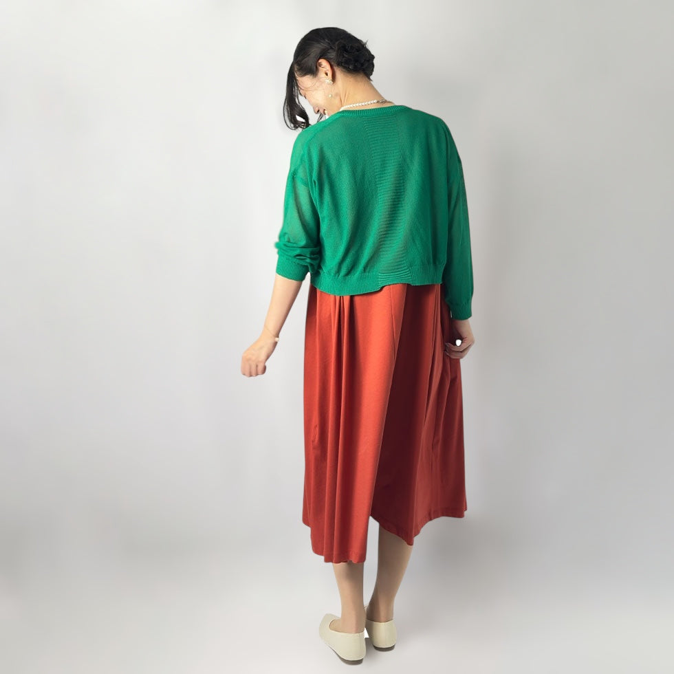 フロントジップシアーカーディガン