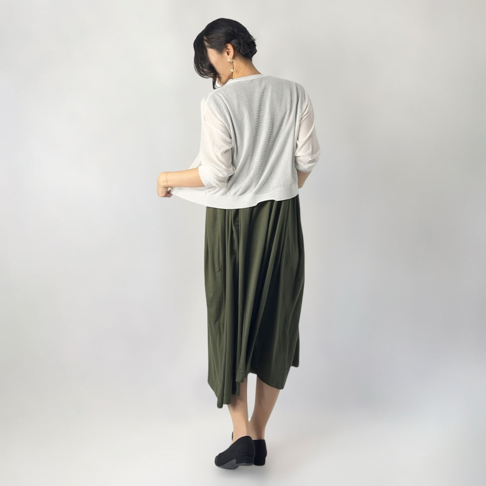 フロントジップシアーカーディガン