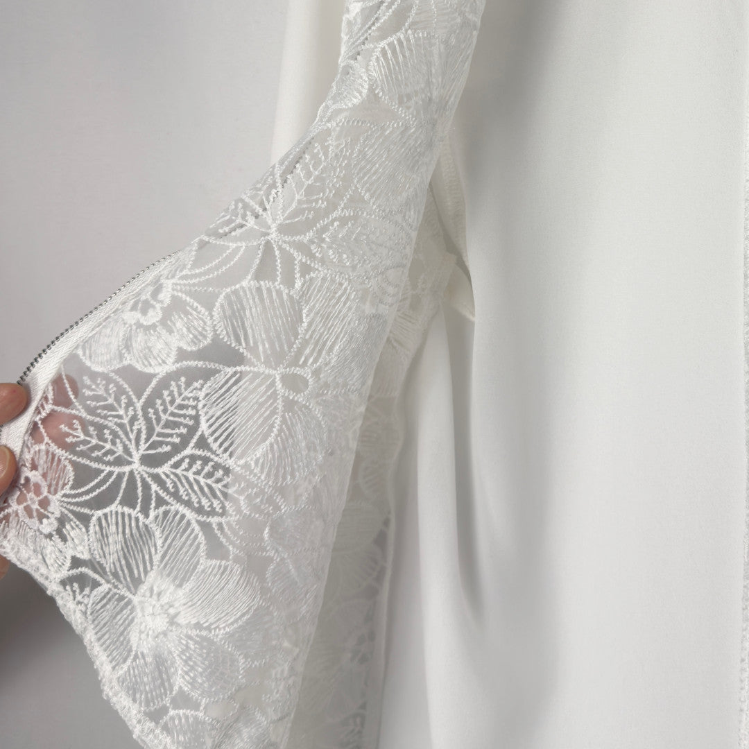 花柄レース刺繍シアージャケット – PUR MODE