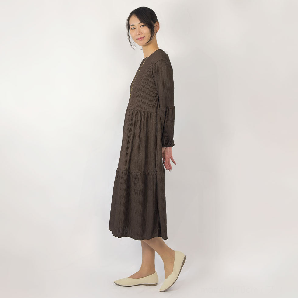 イージーケアストレッチロングワンピース