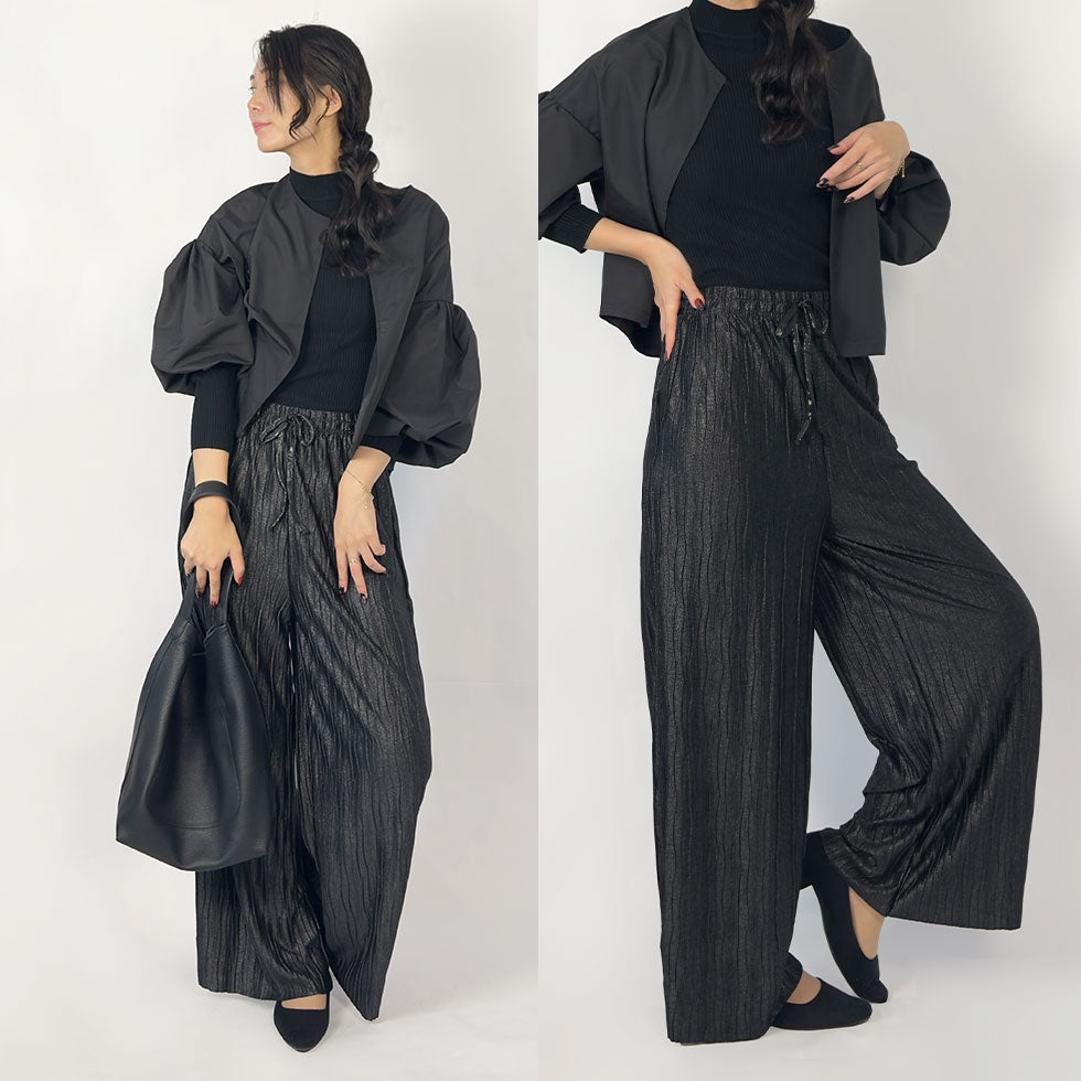 [50%OFF]ラメワイドパンツ