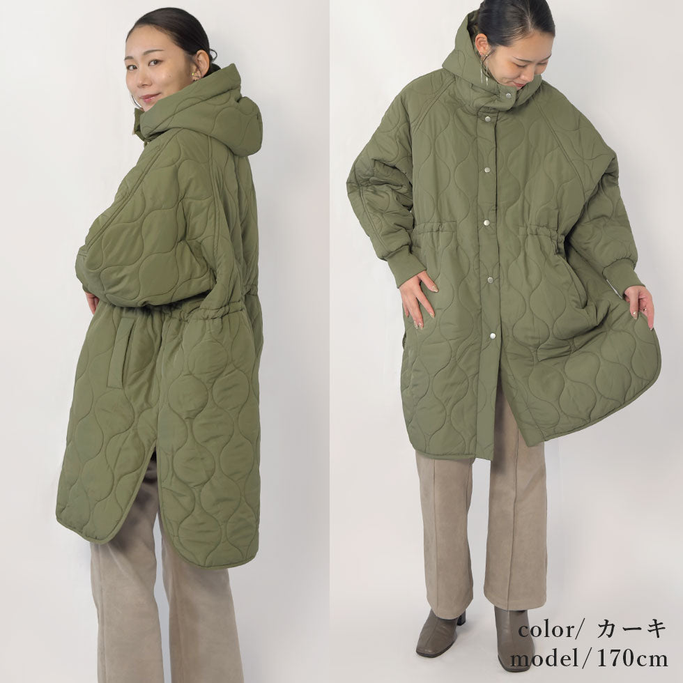 [40%OFF]ラグランオーバーサイズキルティングコート