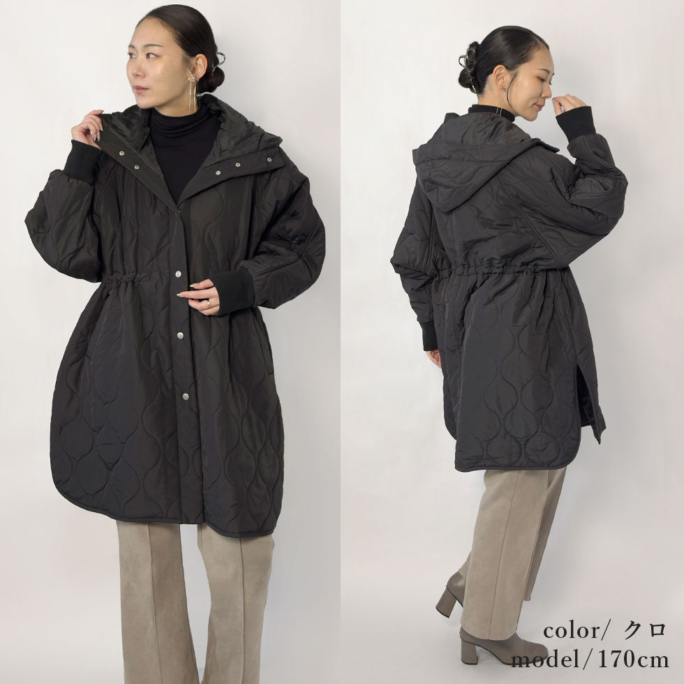 [40%OFF]ラグランオーバーサイズキルティングコート