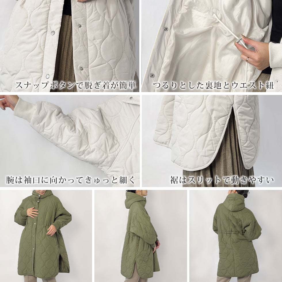 [40%OFF]ラグランオーバーサイズキルティングコート