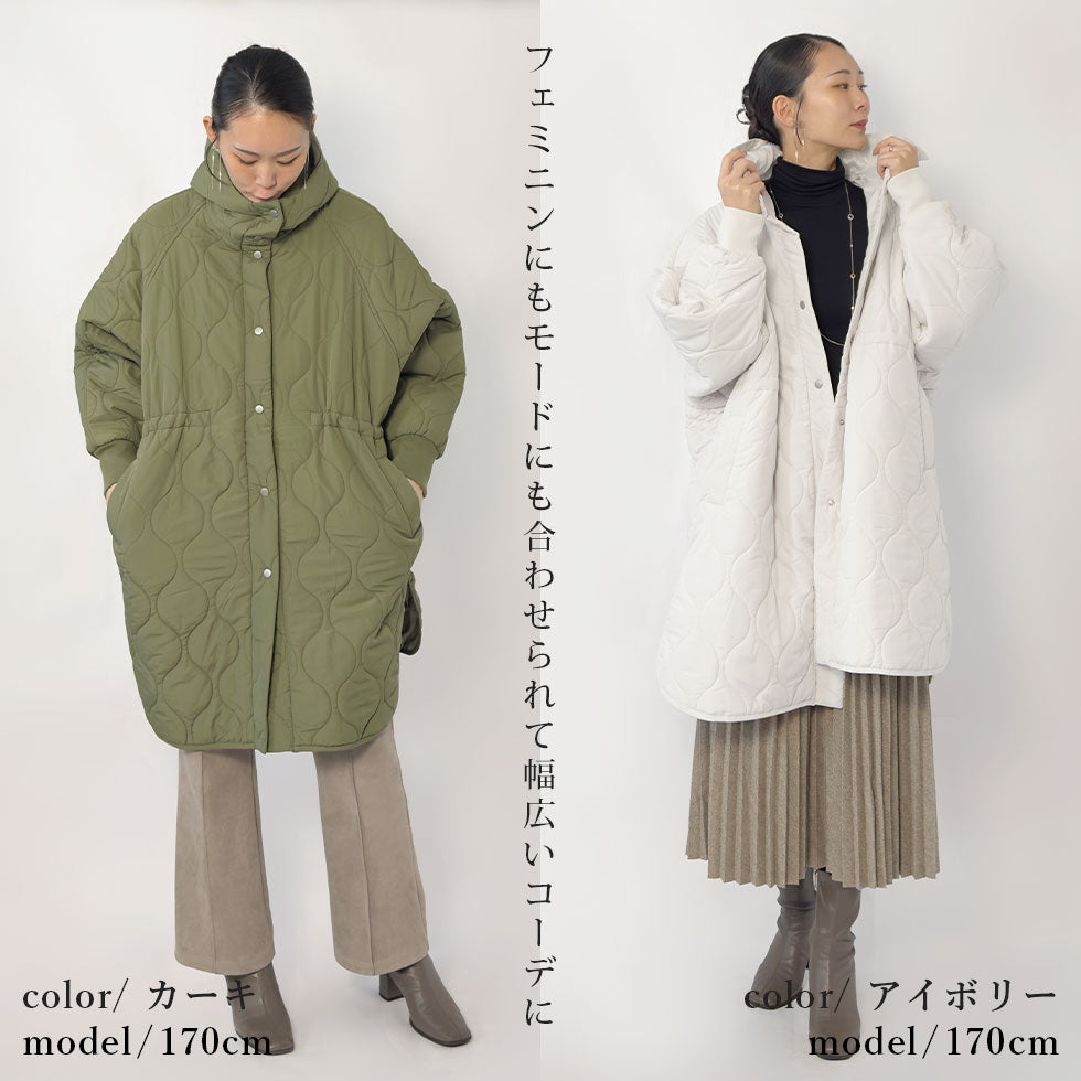 [40%OFF]ラグランオーバーサイズキルティングコート