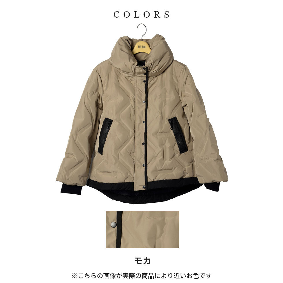 [40%OFF]ショール襟キルティングダウンジャケット
